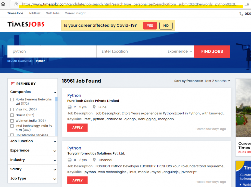 web scraping
