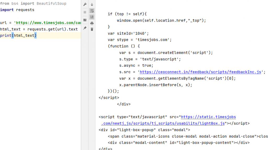 web scraping