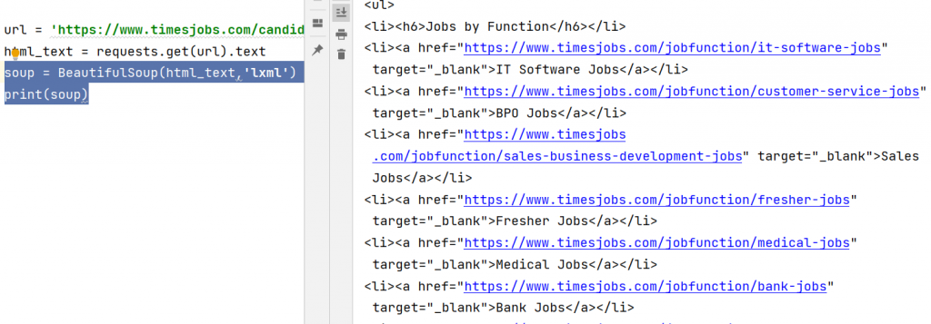 web scraping