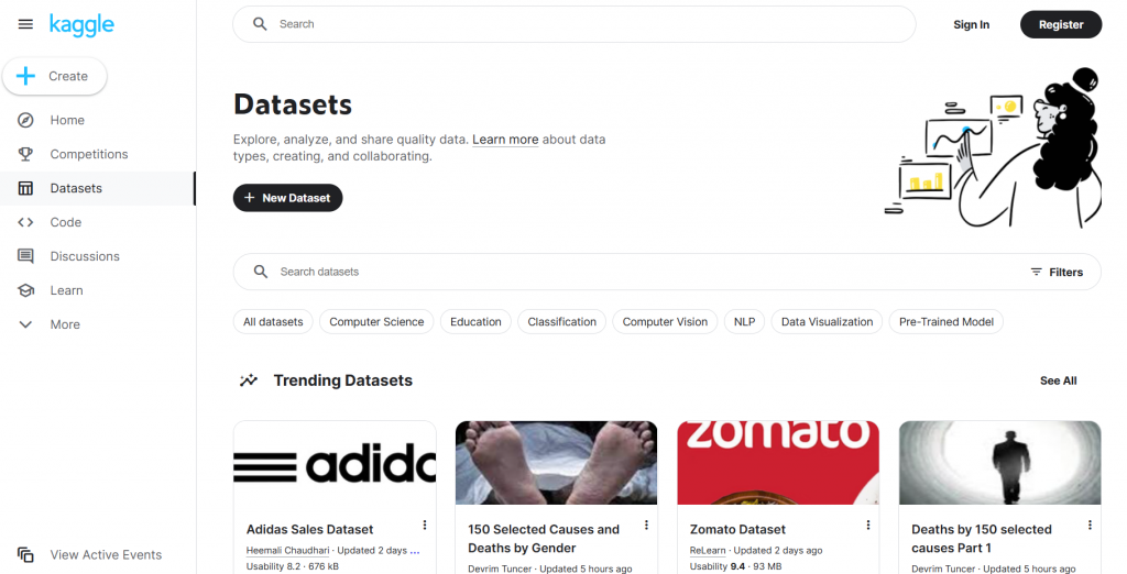 Kaggle Datasets - Data Science Projects