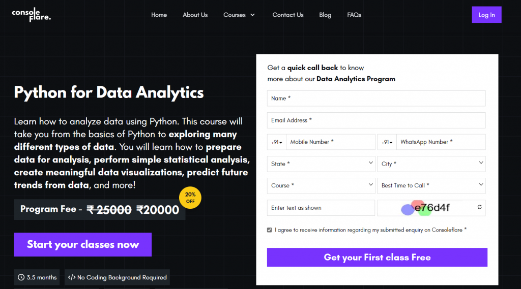 data analytics courses online