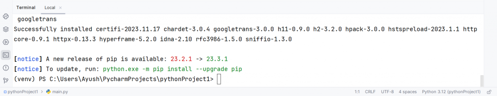 python translator